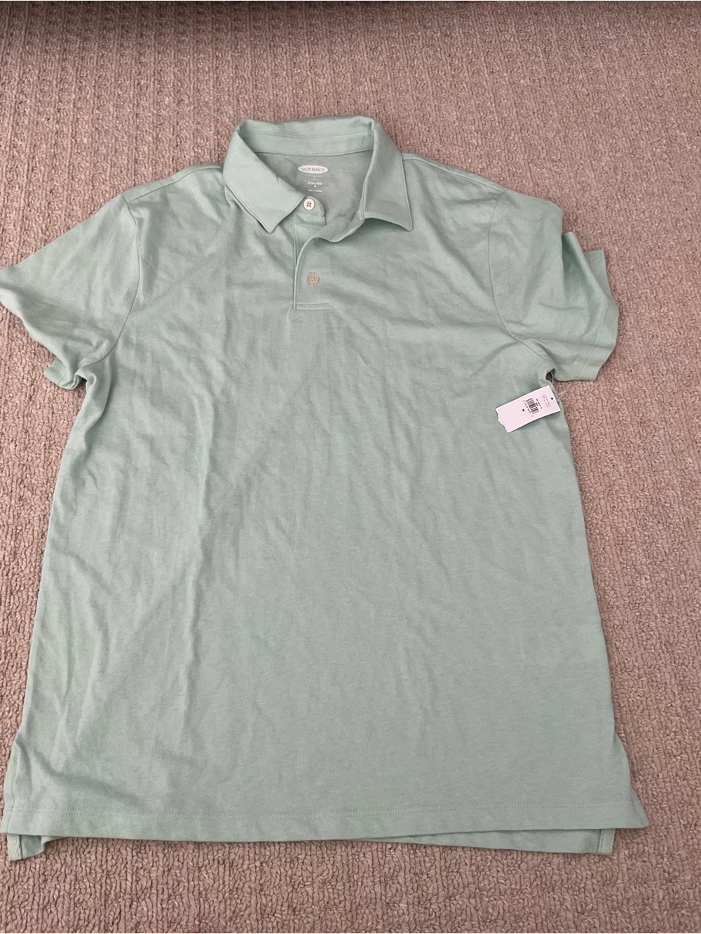 Classic Men's Polo Shirt in Mint Green OLD NAVY MEDIUM NWT